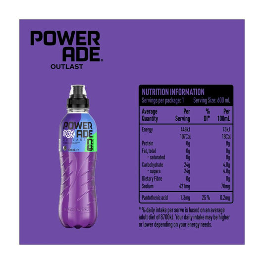 Powerade Sports Drink Sipper Cap Fifa Outlast - 600mL