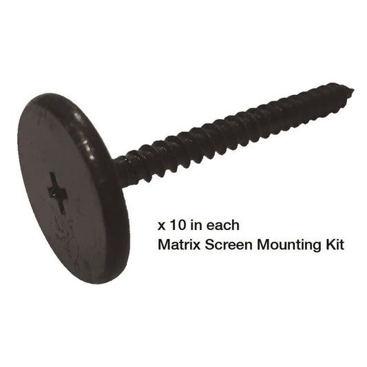 Jack Matrix Screen Mounting Kit - 10 Pack - Steel - Charcoal Colour