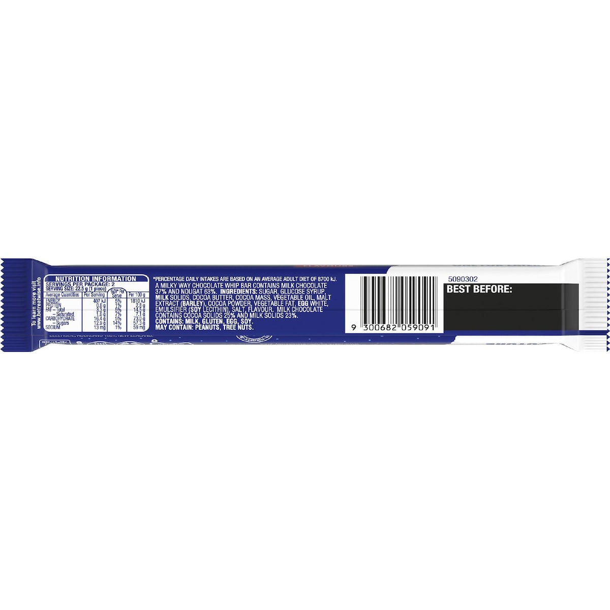 Milky Way Chocolate Bar Whipped Nougat 45g