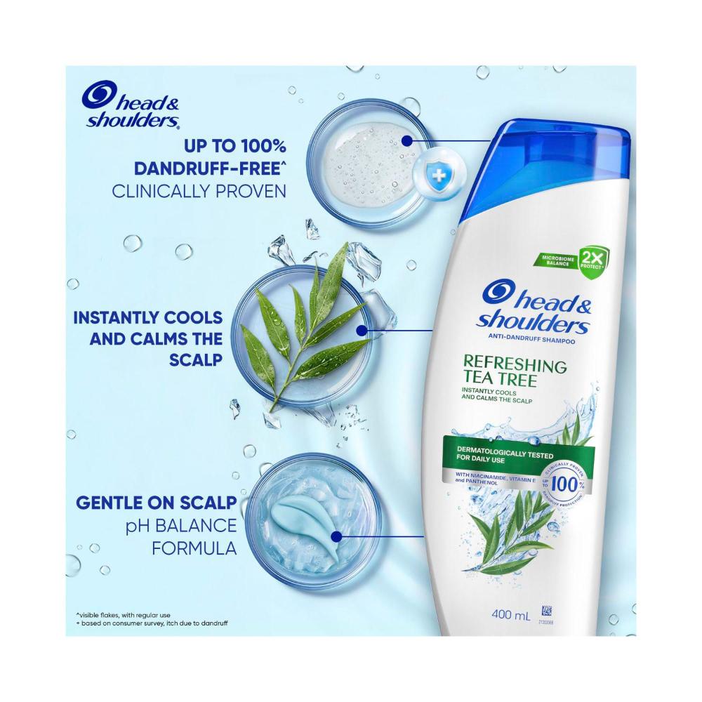 Head & Shoulders Anti-dan Shampoo Refreshing Tea Tree - 400mL