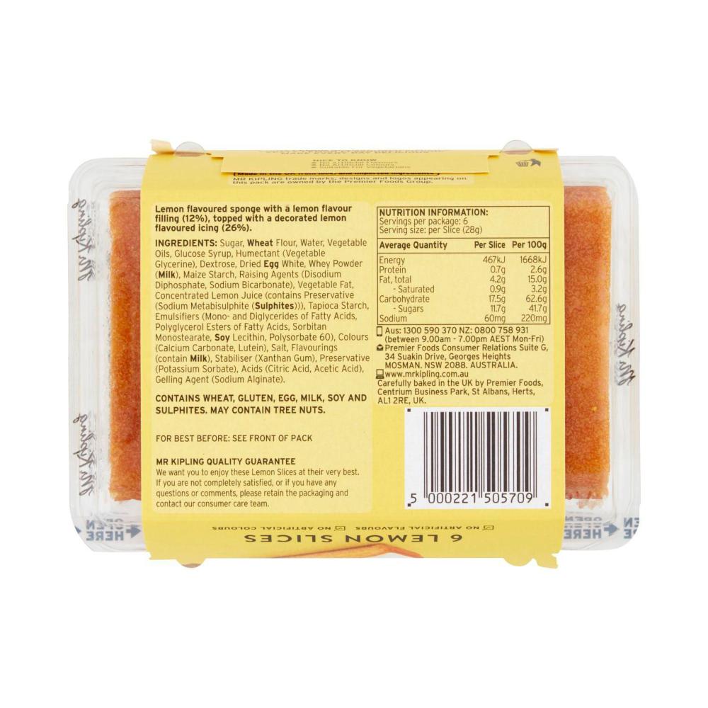 Mr Kipling Lemon Slices 6 Pack - 165g