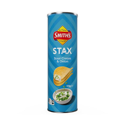 Smith's Stax Potato Chips Sour Cream Onion - 115g