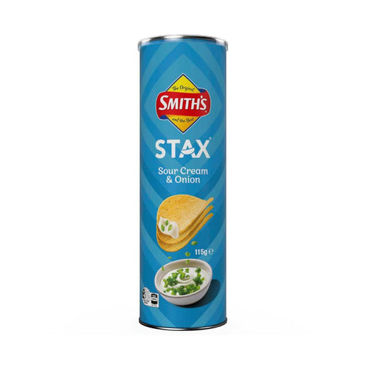 Smith's Stax Potato Chips Sour Cream Onion - 115g