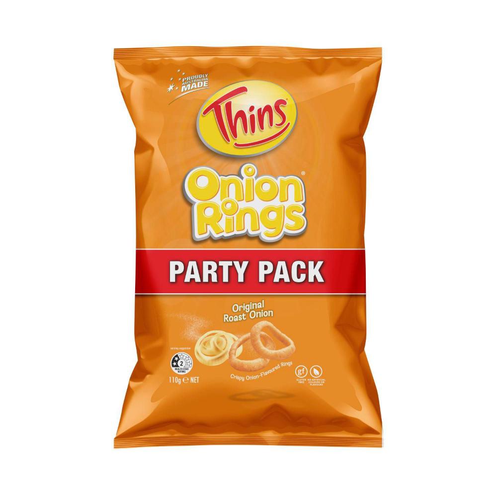 Thins Onion Rings Party Pack Original - 110g