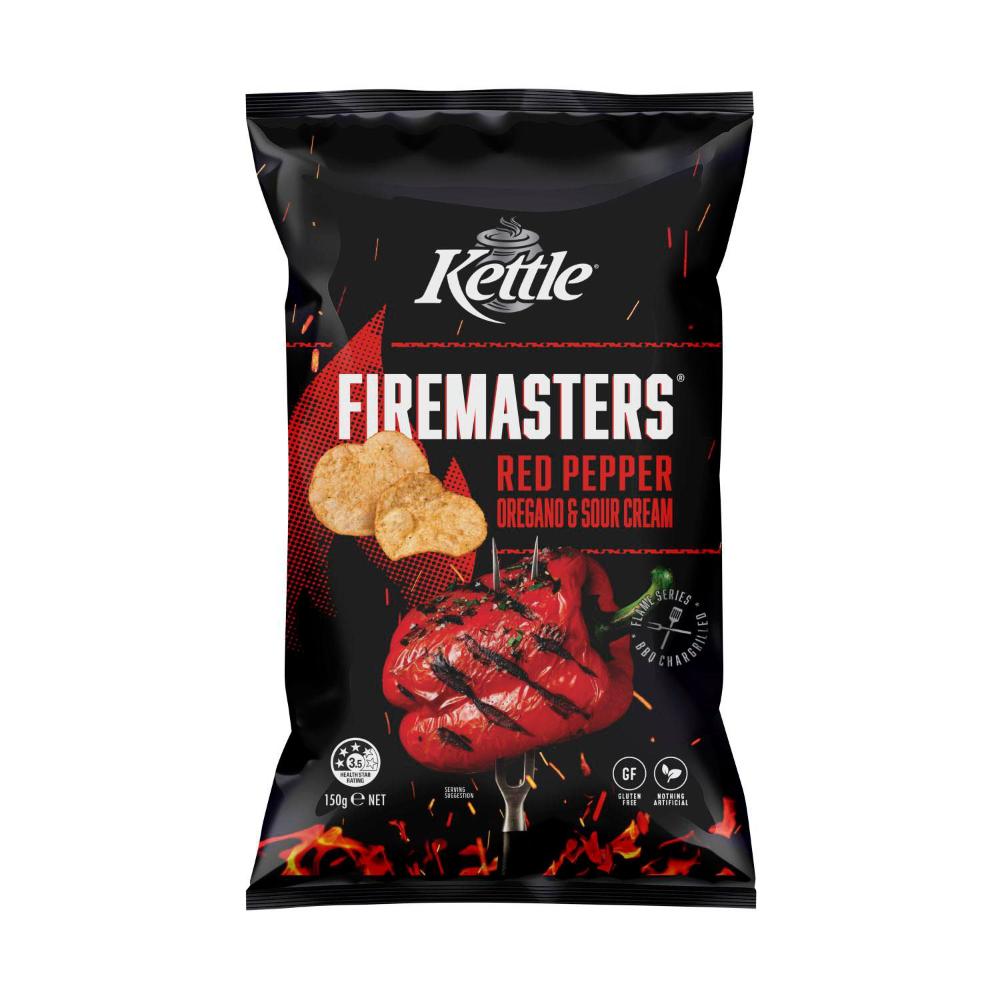 Kettle Firemasters Potato Chips Red Pepper & Sour Cream - 150g