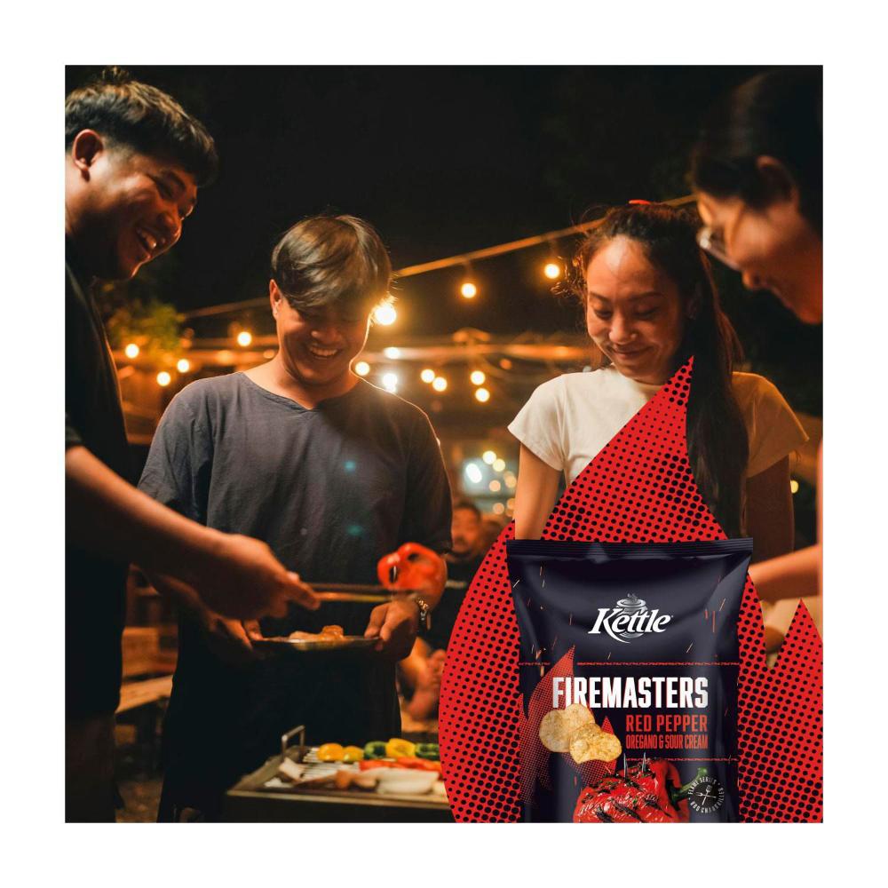 Kettle Firemasters Potato Chips Red Pepper & Sour Cream - 150g