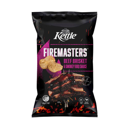 Kettle Firemasters Potato Chips Beef Brisket & Smokey BBQ Sauce - 150g
