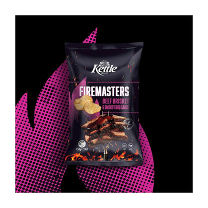 Kettle Firemasters Potato Chips Beef Brisket & Smokey BBQ Sauce - 150g