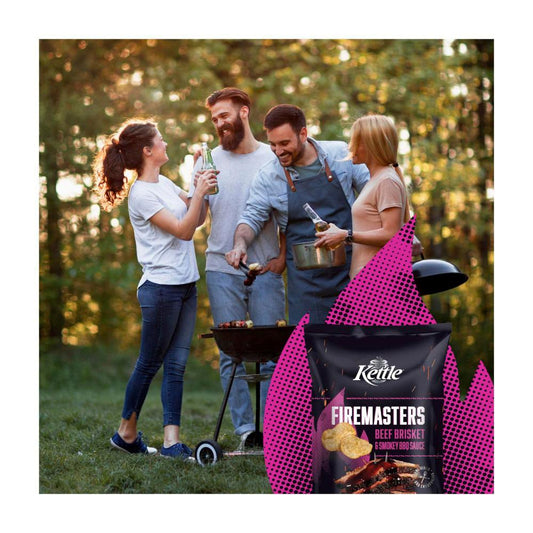Kettle Firemasters Potato Chips Beef Brisket & Smokey BBQ Sauce - 150g