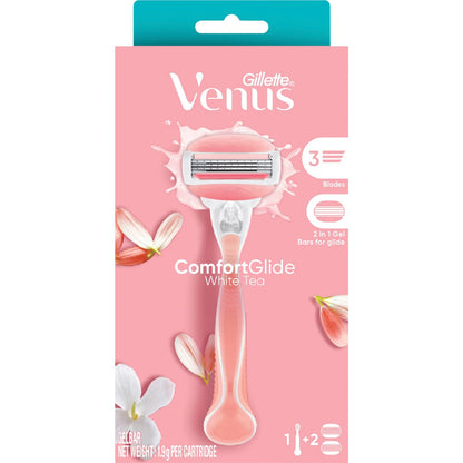 Gillette Venus Comfortglide White Tea Razor With 2 Blades Each