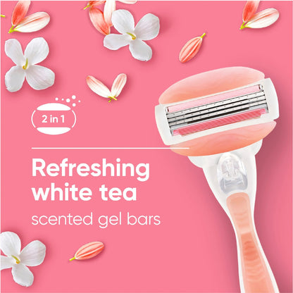 Gillette Venus Comfortglide White Tea Razor With 2 Blades Each