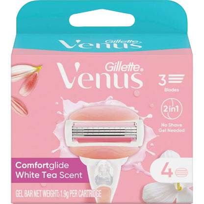 Gillette Venus Comfortglide White Tea Razor Blades 4 Pack