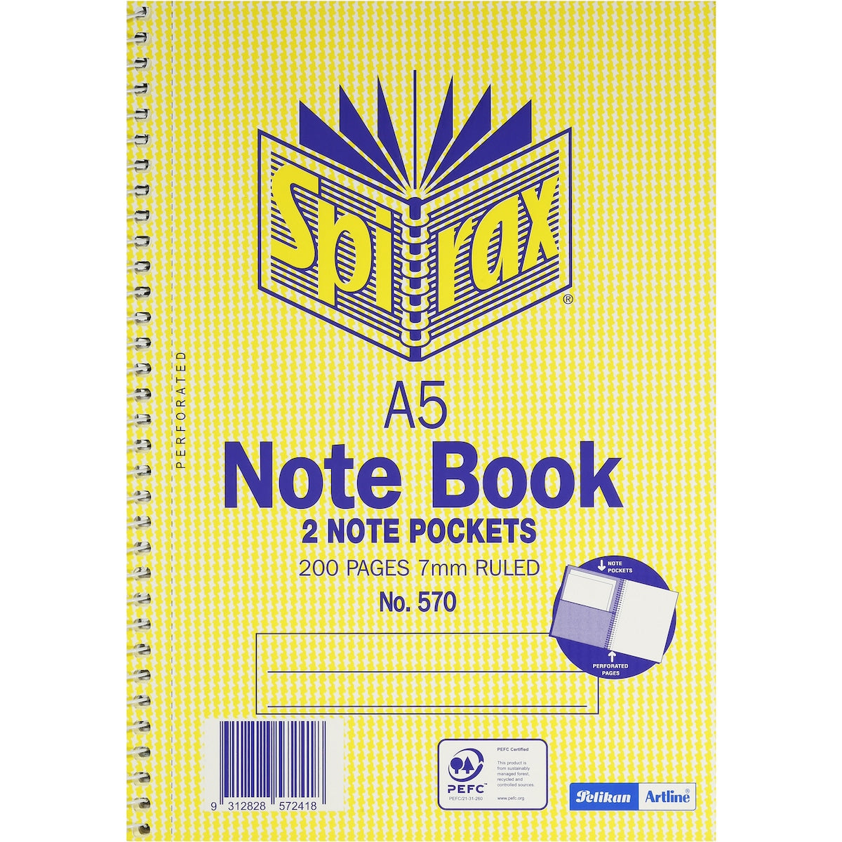 Spirax A5 Notebook 200 Pages Each