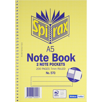 Spirax A5 Notebook 200 Pages Each