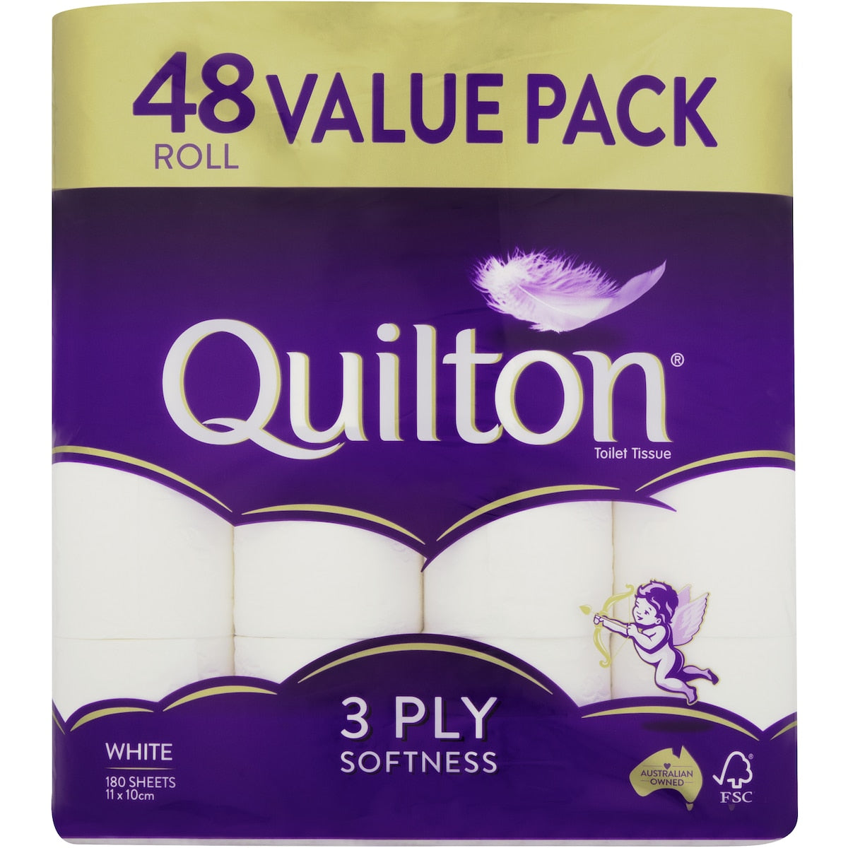 Quilton White 3 Ply Toilet Paper 48 Pack