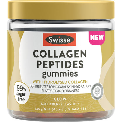Swisse Beauty Collagen Glow Gummies Strawberry & Vanilla Flavour 45 Pack