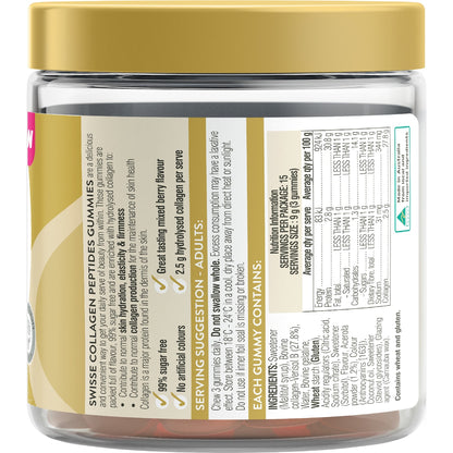 Swisse Beauty Collagen Glow Gummies Strawberry & Vanilla Flavour 45 Pack