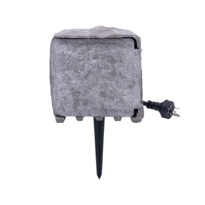 Click Power Garden Socket - 4 Outlet - 1.5m - Stone Grey
