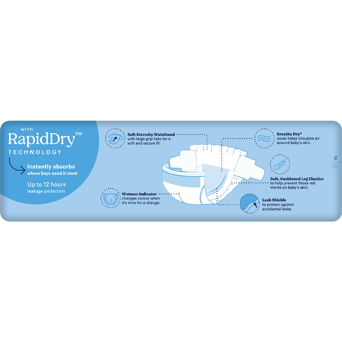 Huggies Ultra Dry Nappies Boys Size 4 (10-15kg) 36 Pack