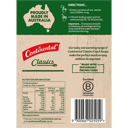 Continental Classics Cup A Soup Creamy Chicken & Corn With Croutons 60g