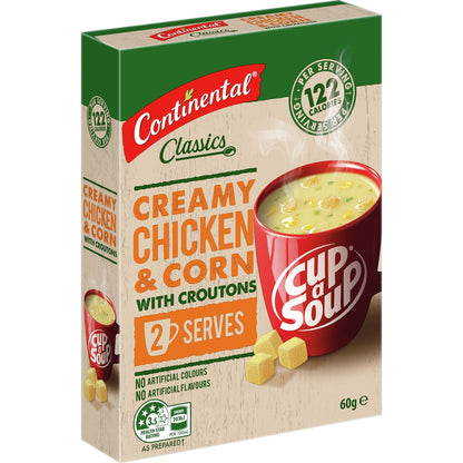 Continental Classics Cup A Soup Creamy Chicken & Corn With Croutons 60g