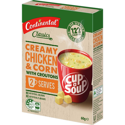 Continental Classics Cup A Soup Creamy Chicken & Corn With Croutons 60g