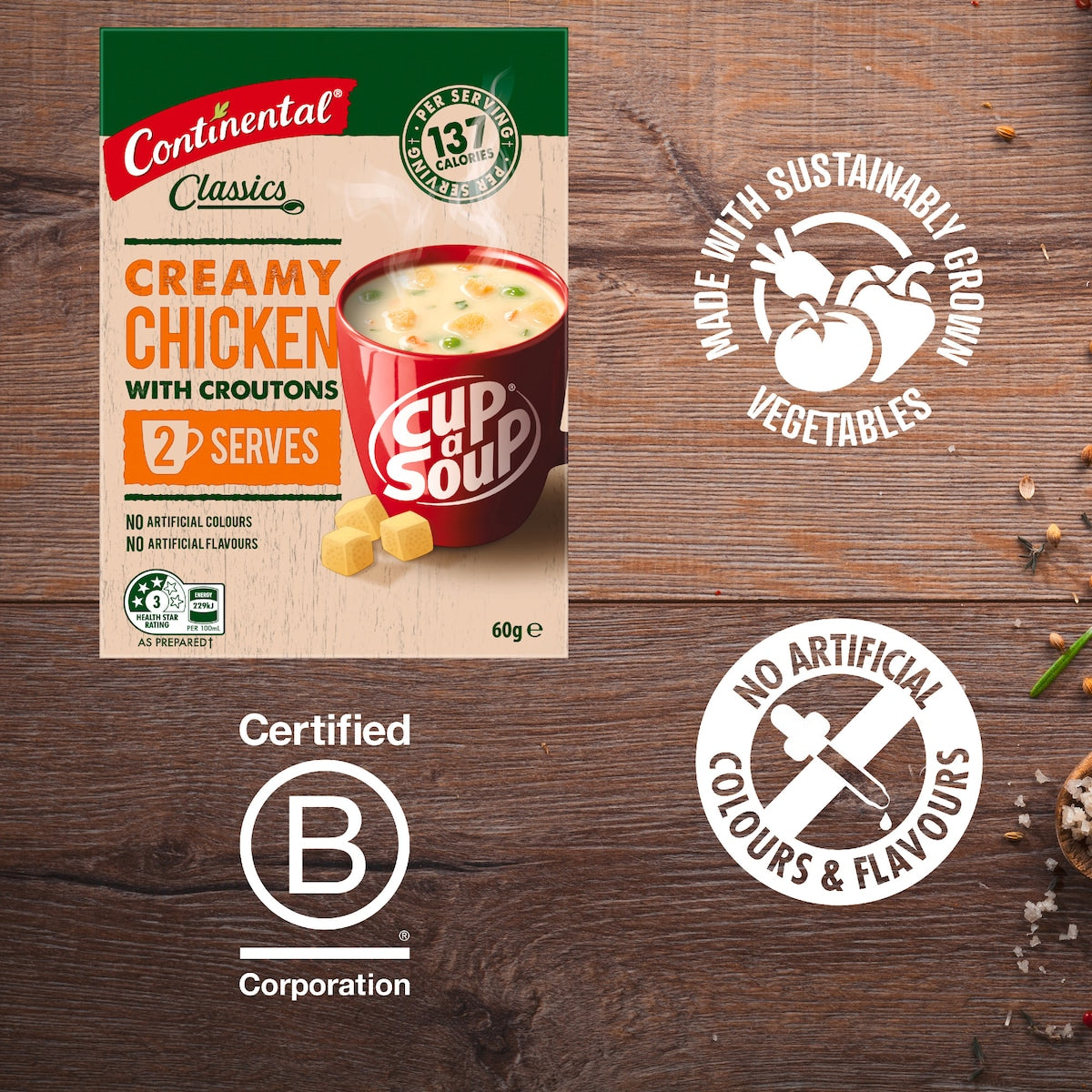 Continental Classics Cup A Soup Creamy Chicken With Croutons 60g