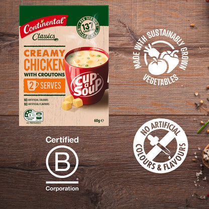 Continental Classics Cup A Soup Creamy Chicken With Croutons 60g
