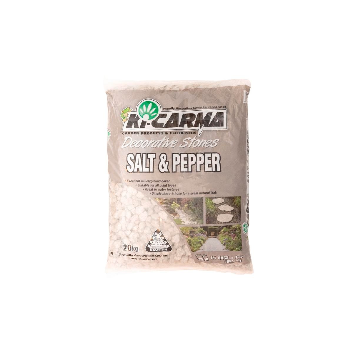 Ki Carma 20kg 20mm Salt And Pepper Decorative Stones - Stone - Natural Look