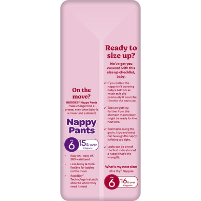 Huggies Ultra Dry Nappies Girls Size 5 (13-18kg) 32 Pack
