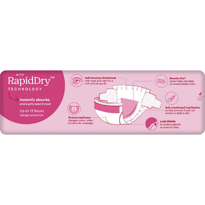 Huggies Ultra Dry Nappies Girls Size 5 (13-18kg) 32 Pack