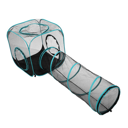 Paws Claws Mesh Pop Up Activity Centre - 195 x 70 x 70cm - 2 Piece Set