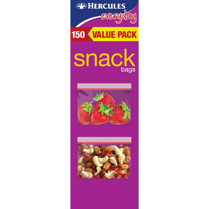 Hercules Everyday Snack Resealable Bags 150 Pack