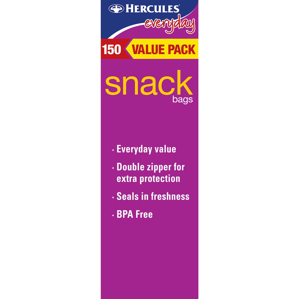 Hercules Everyday Snack Resealable Bags 150 Pack
