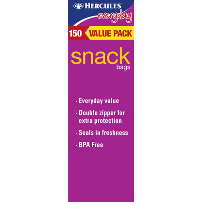 Hercules Everyday Snack Resealable Bags 150 Pack