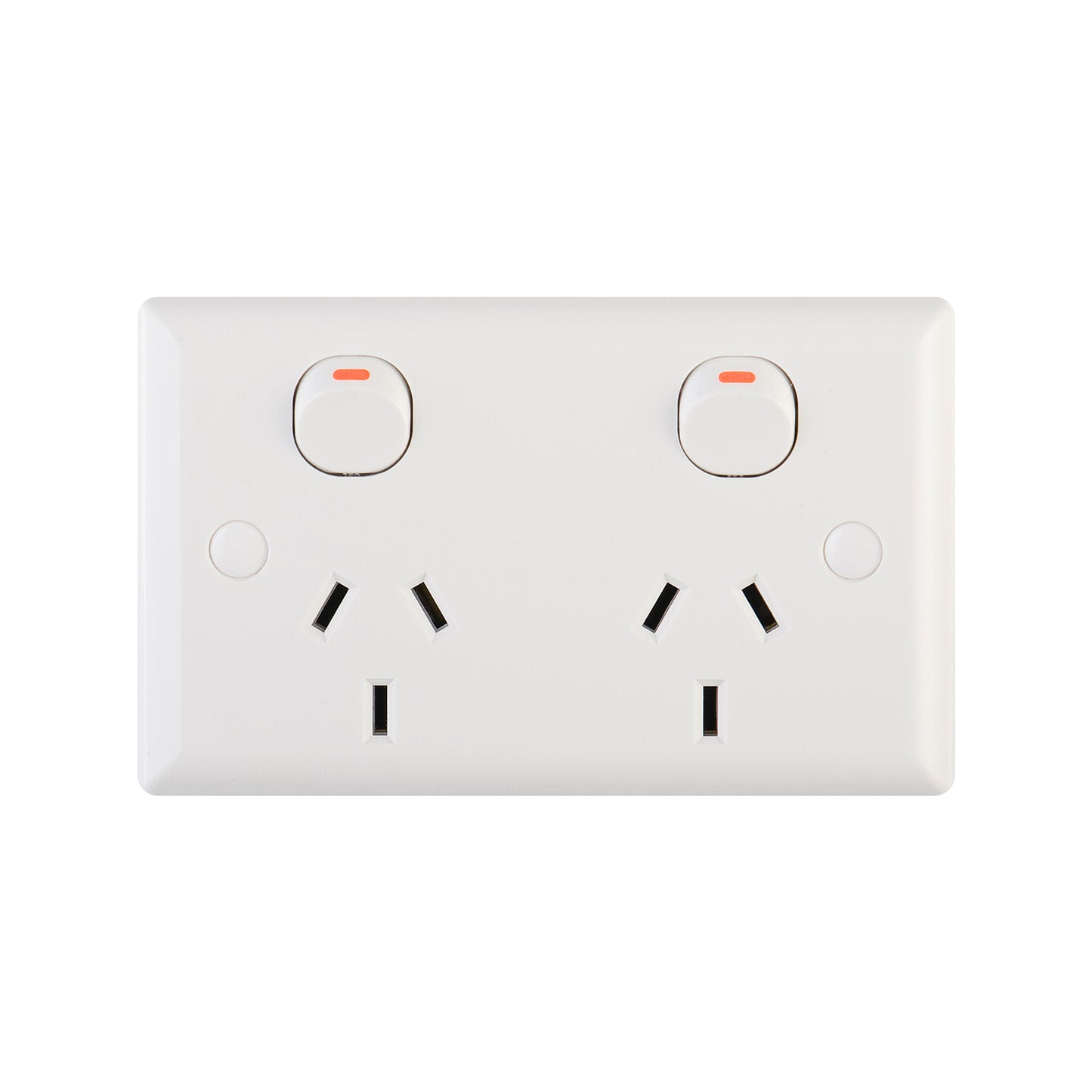 Deta Solid Plate Double Power Point - 10 Pack