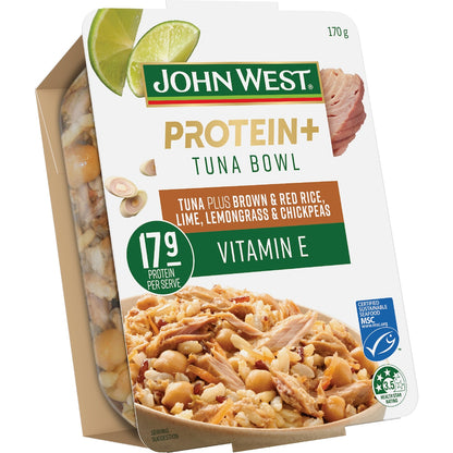 John West Protein Tuna Bowl Brown Rice Lime Lemongrass & Chickpeas 170g