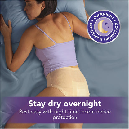 Depend Night Defence Incontinence Underwear For Women Large 8 Pack