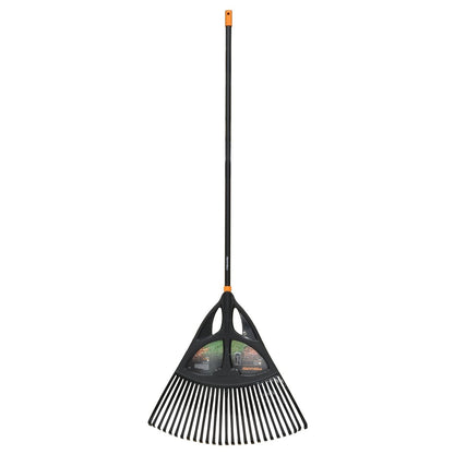 Fiskars XL Solid Leaf Rake - 65cm Aluminium - Lightweight - Durable