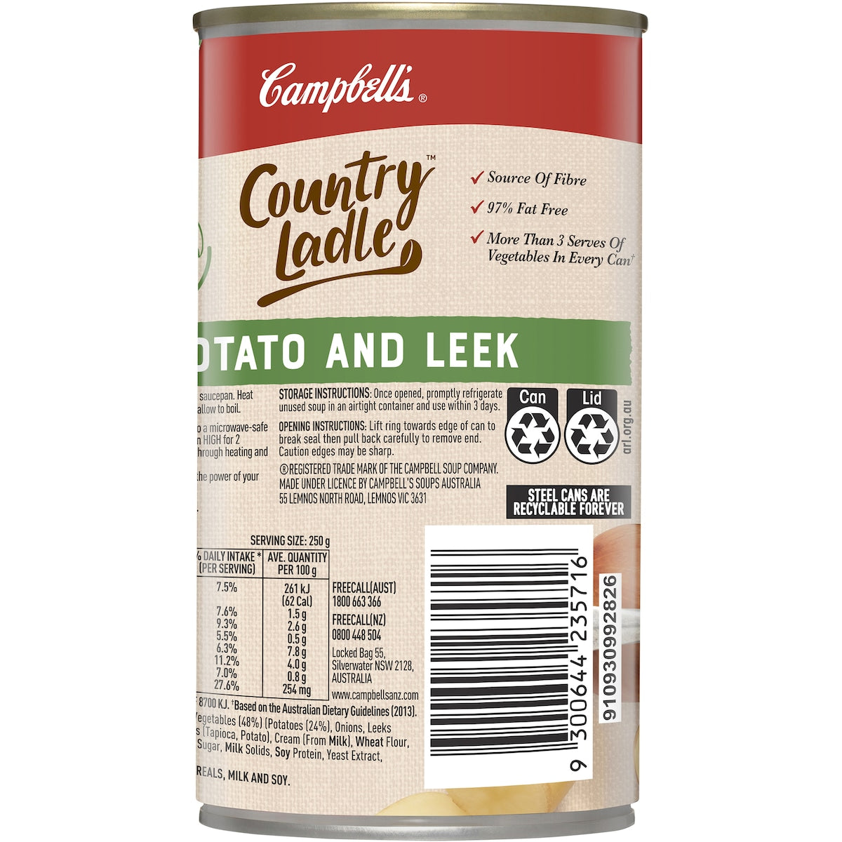 Campbells Country Ladle Soup Potato & Leek 505g