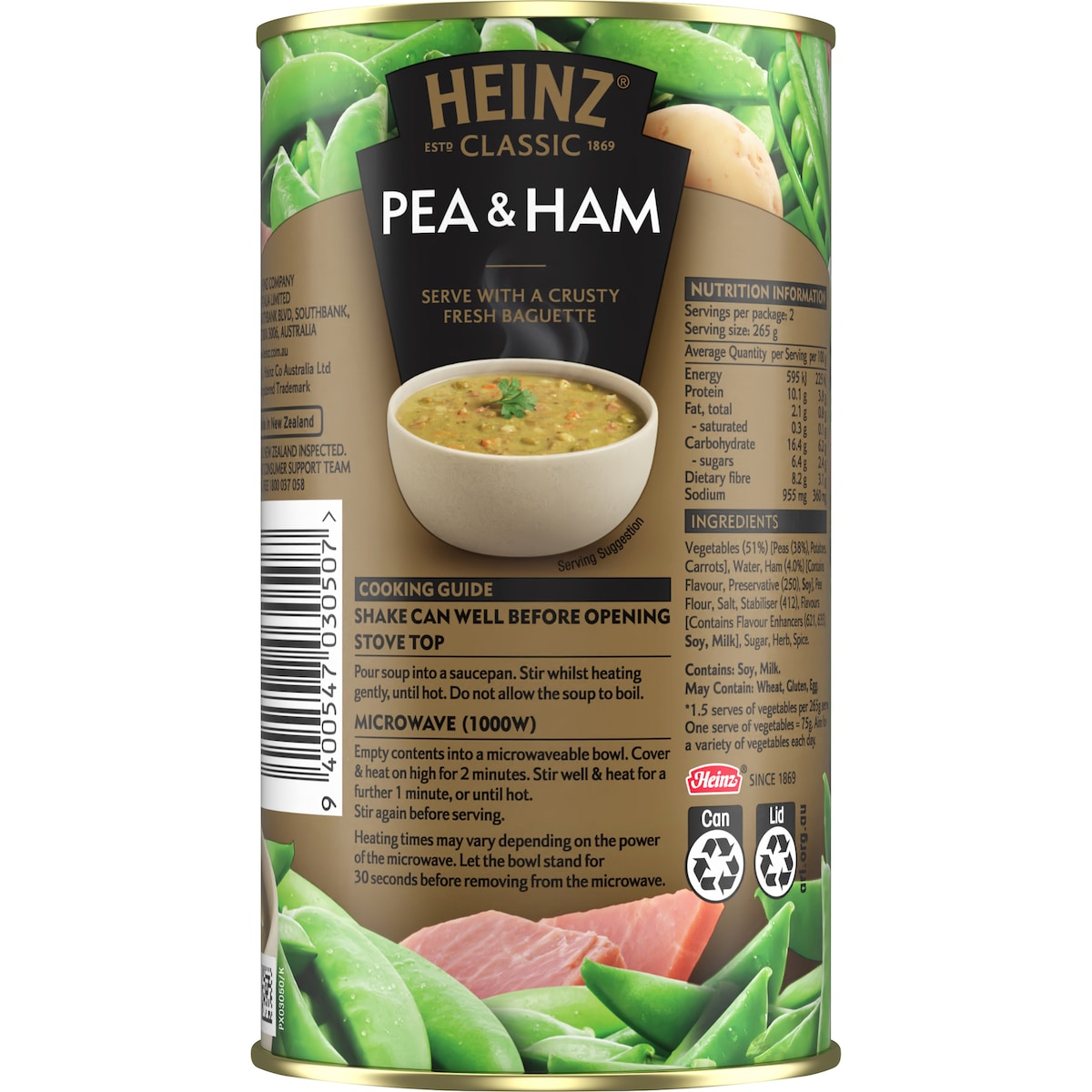 Heinz Classic Canned Soup Pea & Ham 535g