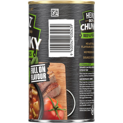 Heinz Big N Chunky Beef & Vegetable Soup Veggie Ready Meals 535g