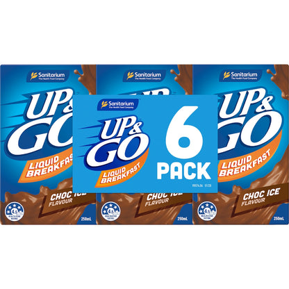 Up&go Liquid Breakfast Choc Ice 250ml X 6 Pack