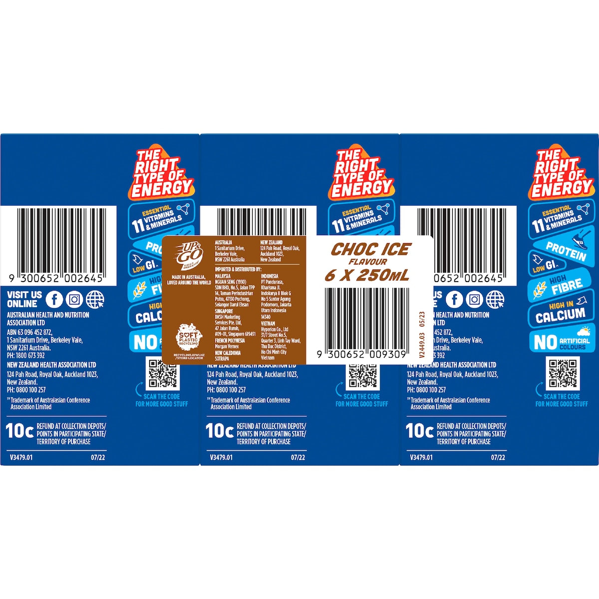 Up&go Liquid Breakfast Choc Ice 250ml X 6 Pack