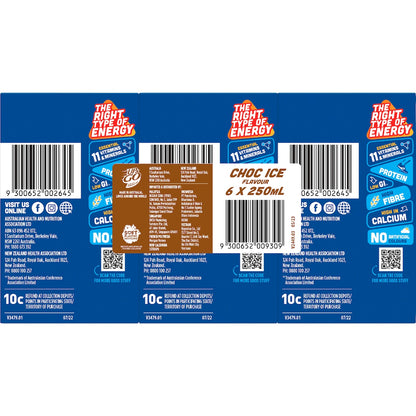 Up&go Liquid Breakfast Choc Ice 250ml X 6 Pack