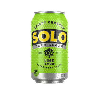 Solo Zero Sugar Lime Soft Drink 375ml - 10 Pack