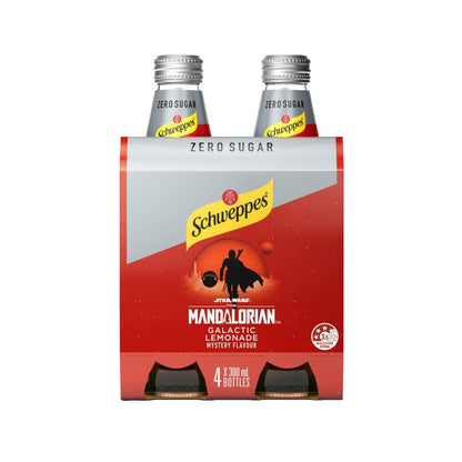 Schweppes Star Wars The Mandalorian Galactic Lemonade Mystery Flavour Soft Drink 300ml x 4 Pack