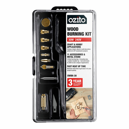 Ozito Wood Burning Kit - 30W - 240V