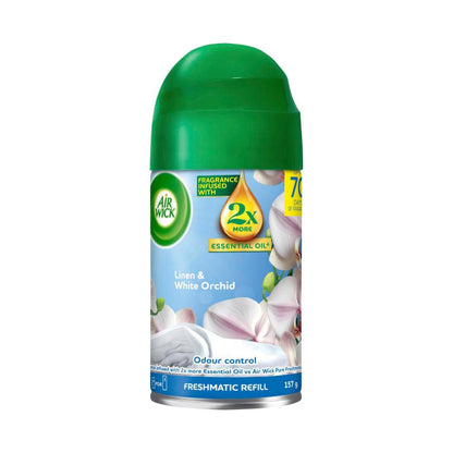 Air Wick 2X Essential Oil Freshmatic Refill Spray Linen & White Orchid - 157g