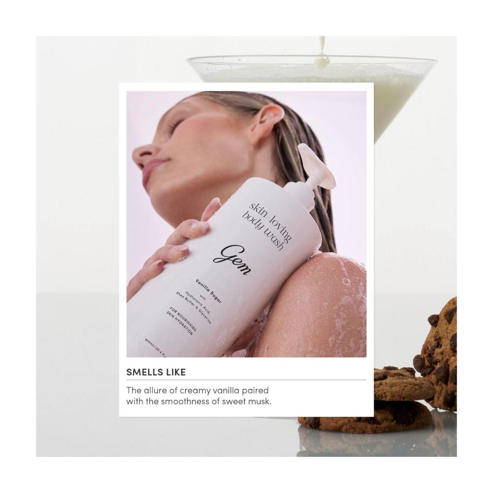 Gem Skin Loving Body Wash Vanilla Sugar - 900mL